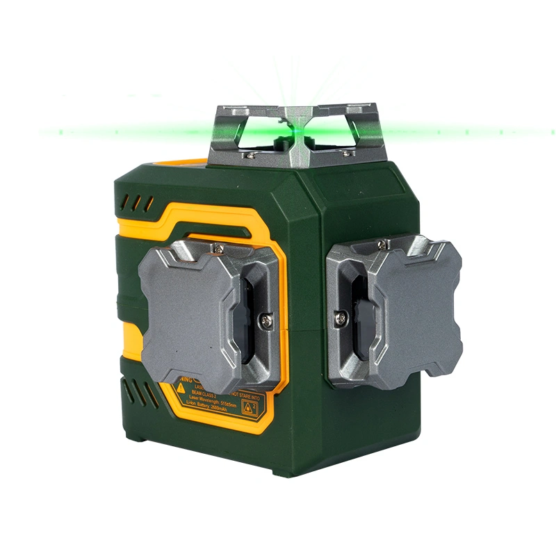 3x360 °ระดับเลเซอร์สีเขียวแบตเตอรี่แบตเตอรี่ในตัว